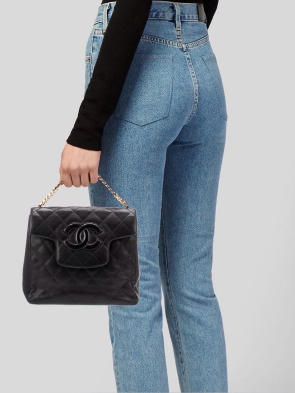 Auth💞 COA CHANEL MATELASSE COCO Mark Chain Handbag